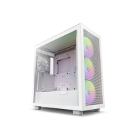 NZXT CASE H7 Flow White RGBMini-ITX, Micro-ATX, ATX3x F140 RGB fans, 1x F120Q fan