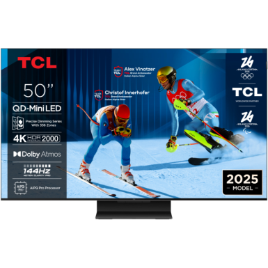 TCL - TCL 50 inchC7K 4K QD-Mini LED TV144Hz Google TV; Game Master;Audio BANG & OLUFSEN; HDR Premium;