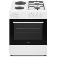 TESLA Šporet kombin. CM6220SWsamostojeći; 2 ringle + 2 plin2 ringle + 2 plin; 8,1 kW, 56 lit,bijeli