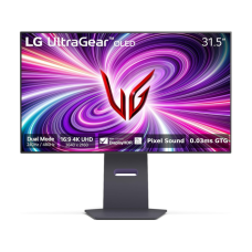 LG 32 inch 4K OLED UltraGear MonitDual-Mode, 3840x2160, 480Hz2xHDMI, DP, 2xUSB, HAS, Tilt, Pivot, Swi LG 32 inch 4K OLED UltraGear MonitDual-Mode, 3840x2160, 480Hz2xHDMI, DP, 2xUSB, HAS, Tilt, Pivot, Swi