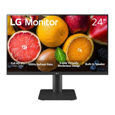 LG monitor 24MS550-B (23.8'')FHD 100Hz, IPS, 5ms, 250cdHDMI, VESA 75x75, Tilt, 2x2W Speaker