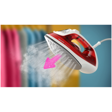 Philips Steam Iron DST 2010/40 Non-stick soleplate Red, Whit Philips Steam Iron DST 2010/40 Non-stick soleplate Red, Whit