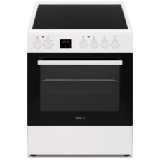 TESLA Šporet CV6400SWSamostojeći - Staklokeramički; 4x zone; Display sa 3 dugmića; ventilat
