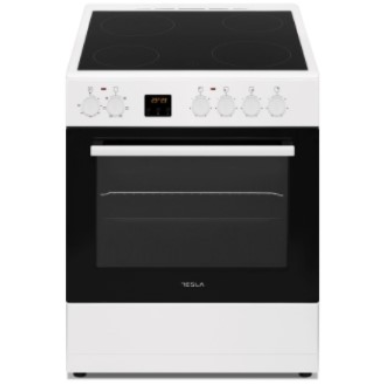 TESLA Šporet CV6400SWSamostojeći - Staklokeramički; 4x zone; Display sa 3 dugmića; ventilat
