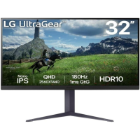 LG 32 inch UltraGear 32GS85Q-BNanoIPS, QHD 2560x1440, 180Hz350cd, 1ms, 2xHDMI, DP, 2xUSB 3.0