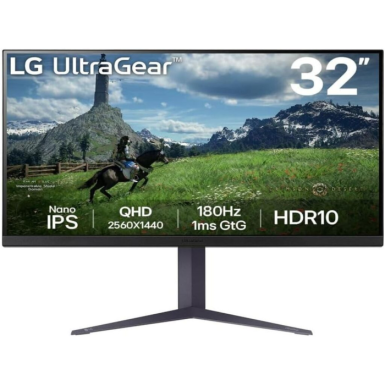 LG 32 inch UltraGear 32GS85Q-BNanoIPS, QHD 2560x1440, 180Hz350cd, 1ms, 2xHDMI, DP, 2xUSB 3.0
