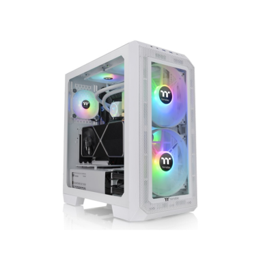 Thermaltake View 300 MX Snow Mid tower, tempered glass 2x 200mm ARGB PWM fan, 1x 120mm ARGB