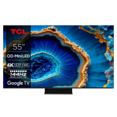 TCL - TCL 55 inchC805 QD-Mini LED 4K TVGoogle TV; DMI 2.1 ALLM 144Hz;144Hz Motion Clarity Pro; Dolby Atmos