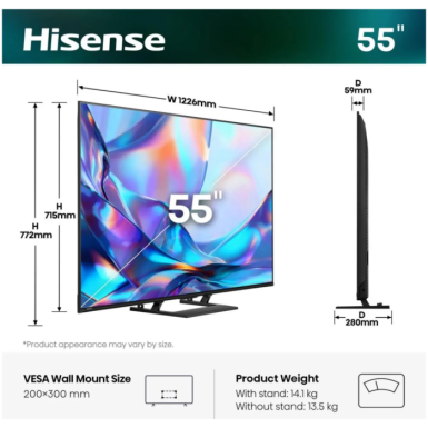 Hisense - HISENSE LED TV 55A7S Hisense - HISENSE LED TV 55A7S