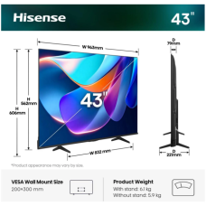 HISENSE LED TV 43A6S