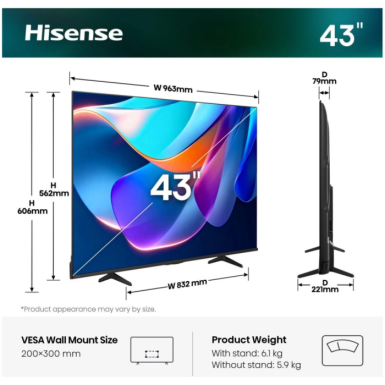 Hisense - HISENSE LED TV 43A6S Hisense - HISENSE LED TV 43A6S