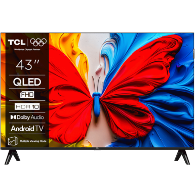 TCL - TCL 43 inchS5K FHD QLED TV60 Hz HDR 10 Android TV;Dolby Digital Plus