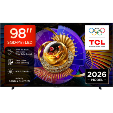 TCL - TCL 98 inchC7L 4K SQD-Mini LED;UHD 144Hz/288Hz FHD Google TV;B&O, 2176 zones, 3000 nits TCL - TCL 98 inchC7L 4K SQD-Mini LED;UHD 144Hz/288Hz FHD Google TV;B&O, 2176 zones, 3000 nits