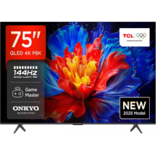 TCL 75 inchP8K 4K QLED TV 144HzGoogle TV; Motion Clarity Pro;Game Master; Onkyo 2.1;
