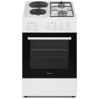 TESLA Šporet kombin. CM5220SWsamostojeći; 2 ringle + 2 plin2 ringle + 2 plin; 7,6 kW, 43 lit,bijeli TESLA Šporet kombin. CM5220SWsamostojeći; 2 ringle + 2 plin2 ringle + 2 plin; 7,6 kW, 43 lit,bijeli