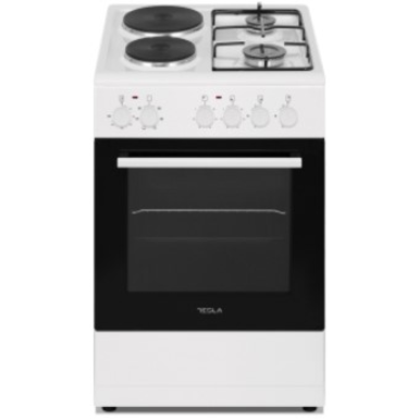 TESLA Šporet kombin. CM5220SWsamostojeći; 2 ringle + 2 plin2 ringle + 2 plin; 7,6 kW, 43 lit,bijeli