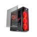 LC-Power Case LC-988B-ONRed Typhoon, Midi-ATX Case,Black, HD Audio, 4x120mm red fan