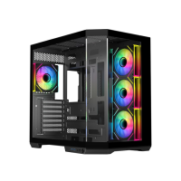 RYZE Mythic MT500 4F Black 1x ARGB fan, 3x ARGB Reverse ATX, Dual chamber case RYZE Mythic MT500 4F Black 1x ARGB fan, 3x ARGB Reverse ATX, Dual chamber case