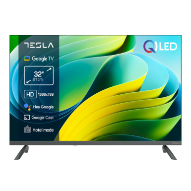 Tesla - TESLA TV QLED Q32E665GHS HD  Powered by Google TV