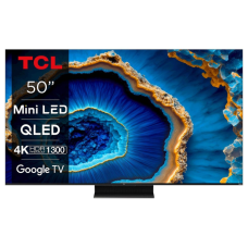 TCL 50 inchC805 QD-Mini LED 4K TVGoogle TV; DMI 2.1 ALLM 144Hz;144Hz Motion Clarity Pro; Dolby Atmos